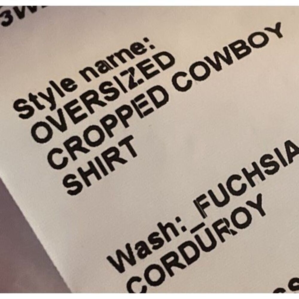 R13 Cropped Corduroy Cowboy Shirt In Fuschia Size M NEW $595 - Picture 10 of 10